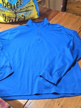 Greg Norman Collection Royal Blue Quarter-Zip Pullover Sz Xl